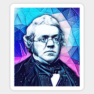 William Makepeace Thackeray Snowy Portrait | William Makepeace Thackeray Artwork 4 Sticker